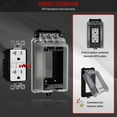 thumbnail image 5 of ENERLITES Outdoor Outlet Cover Extra-Duty in-Use Weatherproof Outdoor Decorator/GFCI Receptacle Outlets, Weatherproof Enclosure, 1-Gang 6.1” H x 3.4” W x 2.8” D, Clear Cover, IUC1V-D, 5 of 5