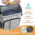 thumbnail image 2 of Travel Cooler Bag - Black White Football Elements Pattern Camping Beer Cooler Backpack with Bottle Opener- Waterproof Insulated Picnic Backpacks - Cooler Bag for Beach, 2 of 6