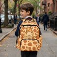 thumbnail image 4 of Yspwyqan Cute Giraffe Print School Backpack for Kids, 17 Inch Lightweight 600D Polyester Backpack, Fits 15.6 Laptop, Multi-Pocket Front Pocket Bookbag for Elementary Middle Travel, 4 of 7