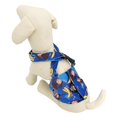 thumbnail image 3 of WASHABLE Dog Diaper for MALE Boy FLEECE Belly Band Reusable with SUSPENDER size Medium (waist: 13" - 16") MONKEY - Blue, 3 of 6