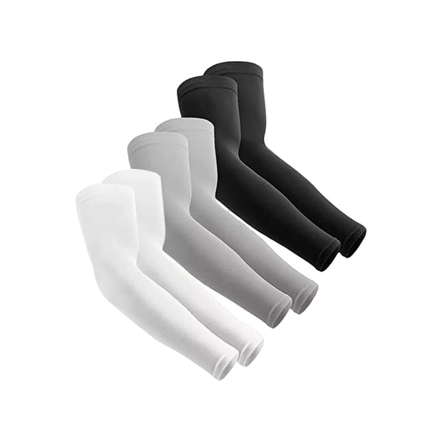 Mangas De Protección Uv Para Brazos, 3 Pares Gris negra y blanca Lab.G Mangas Protectoras