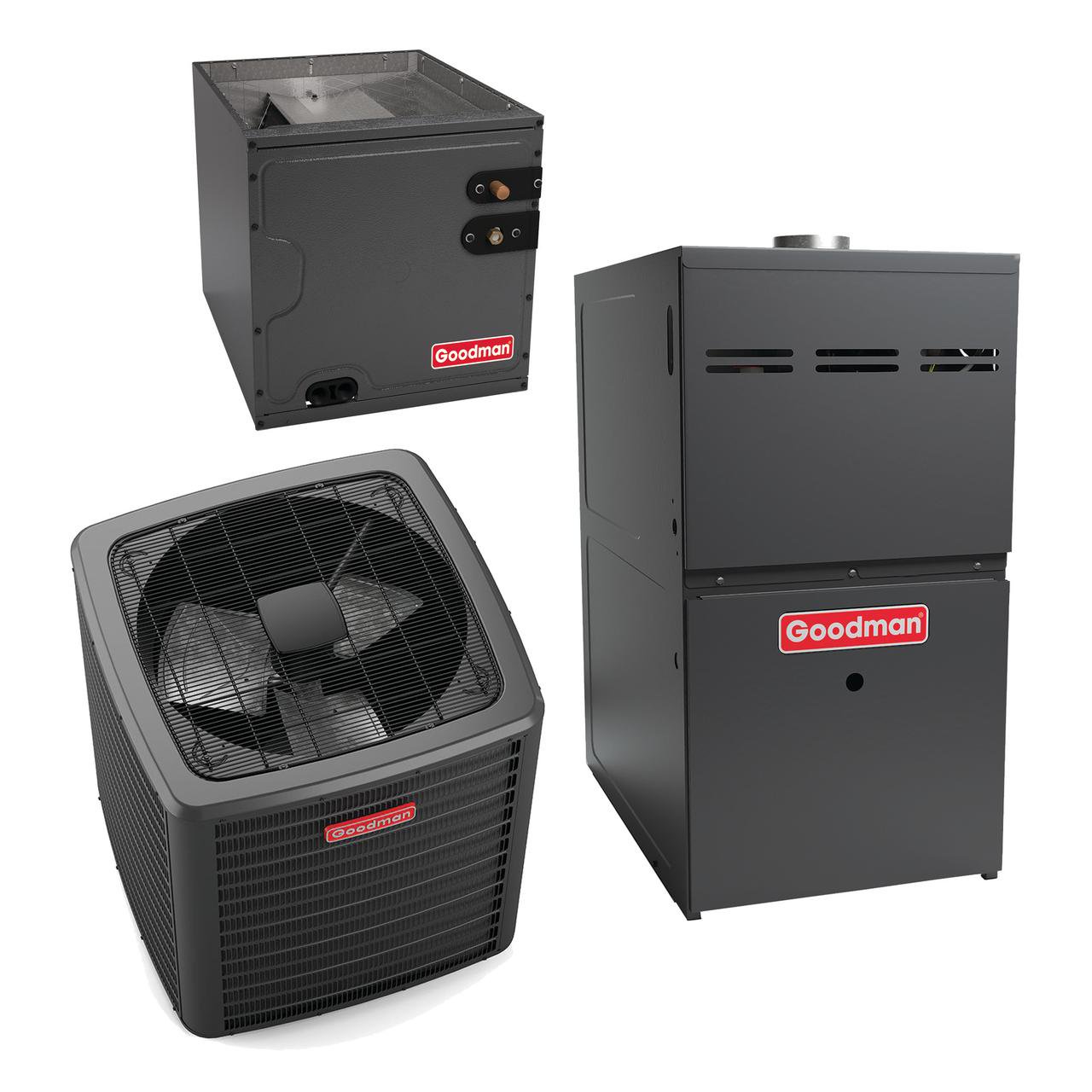 Goodman 3 Ton 15.2 SEER2 60,000 Btu 80% Afue Dual Fuel System (Variable  Speed Motor) - GSZH503610 - CAPTA4230C4 - GMVC800604BN - Walmart.com