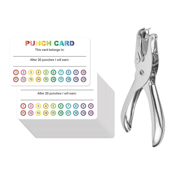 Reward Punch Cards Pack of 120 Reward Incentive Cards Behavior Chart for Classroom Gift, 3.5" x 2"
