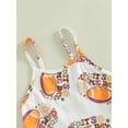 thumbnail image 5 of Bagilaanoe Toddler Baby Girl Jumpsuit Sleeveless Spaghetti Strap Football Print Romper Overalls 1T 2T 3T 4T 5T 6T Kids Long Pants Outfits, 5 of 8