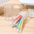 thumbnail image 2 of 2 Pcs Clear Acrylic Pen Holders Small Round Pencil Holder Desktop Pencil Holder Cups Make up Brush Holders Table Pen Cups Pen Pencil Storage Holder Office Stationery Supplies Organizer, 2 of 5