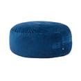 thumbnail image 2 of Olio 70 Inch Bean Bag- Round- Foam Filling- Velvet Upholstery- Navy Blue, 2 of 6