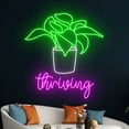 thumbnail image 5 of Handmadetneonsign Thriving Plant Pot Neon Light, Thriving Green Plant Pot Led Light, Green Leaf, 5 of 5