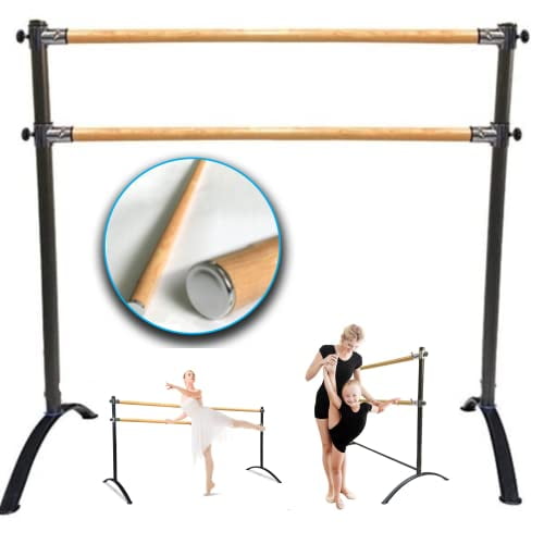Artan Balance Barre de Ballet Portable pour la Maison Ou le Studio, Barre Ajustable pour l'Étirement, le Pilates, la Danse Ou les Entraînements Actifs, Simple Ou Double, Enfants et Adultes (Barre Double à Jambe Courbée 4 Pi)