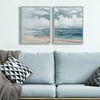My Texas House - Soft Pastel Seascape Blue Framed Canvas Wall Art Set - 11x14