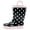 Black Dot Pink, variant on Rain Boots, Duck, 10 Toddler