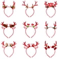 thumbnail image 6 of Christmas Party Accessories Elk Horn Headband Seasonal Festival Props Hairband Family Gathering Christmas Headpiece, 6 of 9