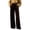 Coffee, variant on Womens Business Casual Velour Dress Pants Elastic Waist Straight Wide Leg Commute Office Pants with Pockets