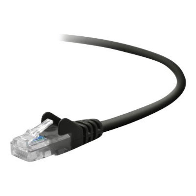 Belkin - Patch cable - TAA Compliant - RJ-45 (M) to RJ-45 (M) - 50 ft - UTP - CAT 5e - molded, snagless, stranded - black