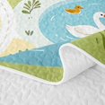thumbnail image 5 of Manfei Kawaii Elephant Bed Spread Queen,Safari Animal Queen Coverlet Set,White,3pcs, 5 of 7
