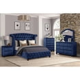 thumbnail image 4 of Sophia Crystal Tufted Dresser finished with Velvet Fabric / Wood in Blue, 4 of 5