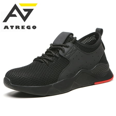 AtreGo Men Indestructible Ultr a X Protection Steel Toe Steel Cap Shoes Mesh Breathable Sneakers Lightweight Work Boots for Outdoor Working Training Climbing Hiking