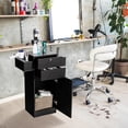 thumbnail image 2 of Giantex Salon Station Storage Cabinet for Hair Stylist,  Beauty Salon Organizer Barber Stations Spa Stylist Hairdressing Equipment, 2 of 8
