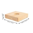 thumbnail image 2 of ifundom 1 Ensemble de Base de Lampe LED Ronde Base en Bois Éclairée Support Kaki pour Fête, 2 of 5