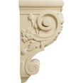 thumbnail image 3 of Ekena Millwork 6 1/4"W x 7 5/8"D x 14 1/8"H Large Floral Corbel, Rubberwood, 3 of 18
