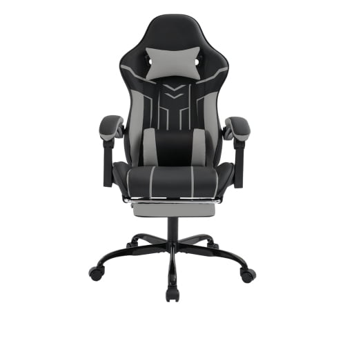 Silla de juego, silla de computadora Silla ergonómica con respaldo de pies Silla de oficina Silla ergonómica de computadora con respaldo lumbar