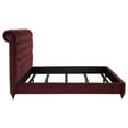 thumbnail image 2 of Pemberly Row Tufted Upholstered Fabric Eastern King Panel Bed in Wine Red, 2 of 10