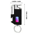 thumbnail image 3 of Portable Metal Gas Lighter Keychain, Multiclor Inflatable Lighter with Transparent Chamber, Windproof Adjustable Flame Lighter with Night Light Direct Blue Flame Keychain Pendant Ligher(without gas), 3 of 6