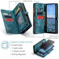 thumbnail image 2 of Phone Case for Samsung Galaxy A54 5G Zipper Wallet Detachable Cover with Tempered Glass Screen Protector and Leather Flip Card Holder TPU Cell Accessories A 54 54A SM A546U 2023 Women Men Blue, 2 of 14