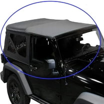 Lab Work Black Soft Top Kit, Vinyl Coated Fabric, Fit for 2010-2017 Jeep Wrangler JK 2-Door