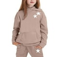 thumbnail image 4 of MAIHAN-Girls Winter Fleece Hoodie & Joggers Set 2-13 Years, Winter Hoodie and Pants 2-Piece Outfit, Cozy Warm Lined Sweatsuit for Boys and Girls(Khaki3,12-13Years), 4 of 4