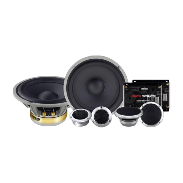 Set de Medios Open Show Rock Series RKS-UL165.3SQ 1200 Watts 6.5 Pulgadas 4 Ohms 3 Vías Componente U Rock Series RKSUL1653SQ