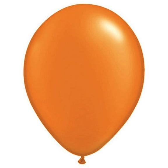 11 inch Qualatex Pearl Mandarin Orange Latex Balloons (10 Pack) - Party Supplies Decorations