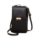 thumbnail image 2 of Mini bolso bandolera de piel para mujer | Bolso de hombro de PU con ranuras para tarjetas | Ventana táctil | 19 x 10 cm | Monedero de moda para viajes y uso diario, 2 of 4