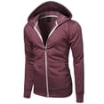 thumbnail image 1 of FashionOutfit Men's Basic Solid Light Weight Hoodie Jackets, 1 of 3