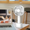 thumbnail image 3 of RoamHome Electric Mini Fan Charging Small Fans USB Rechargeable Handheld Battery Powered Portable Fans Personal Cooling Fan That Blows Cold Air (White), 3 of 8