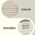 thumbnail image 5 of LEDREM Jewelry Box, 6-Layer Jewelry Organizer with Glass Lid & 5 Drawers, Modern Velvet-Lined Storage Box for Dresser/Vanity, Jewelry Boxes, Cloud White and Gold Color, 5 of 8