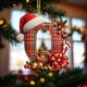 thumbnail image 4 of Adornos Navideños con Monograma Acrílico de 26 Letras y Gorro de Papá Noel | Adornos Colgantes 2D para Árbol de Navidad | Decoración Navideña para El Hogar | Adornos Navideños Multiusos para Chimenea, 4 of 5