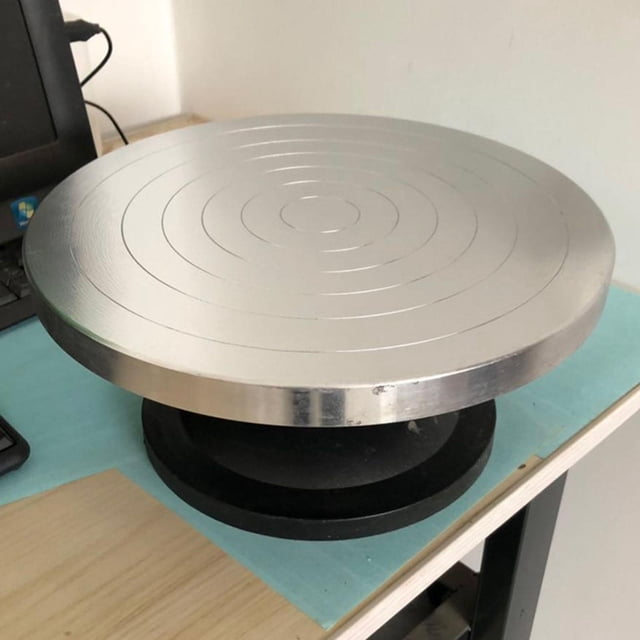 Rueda giratoria para esculpir de resistencia, modelo de cerámica, artesanías de construcción, plataforma de decoración de pasteles, soporte de ar 25cm Baoblaze rueda de cerámica