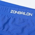 thumbnail image 5 of TANBOM Men's Bulge Enhancing Briefs Mesh Nylon Underwear Blue M 1-Pack, 5 of 6