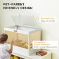 thumbnail image 4 of PawHut Hamster Cage with Openable Top, Hut, Seesaw, Ladder, Transparent Acrylic Panel Small Animal Habitat for Dwarf Hamster Gerbil, White, 4 of 8