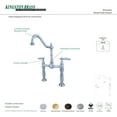 thumbnail image 2 of Kingston Brass Ks107.Gl Victorian 1.2 GPM Bridge, Widespread Bathroom Faucet - Bronze, 2 of 2
