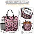thumbnail image 5 of Pink and Black Of Leopard Print Womens Lunch Box for Work,Insulated Large Lunch Bag for Tween and Teen,Loncheras Para Mujer,Leakproof Adult Lunch Bag for Work,Beach,Travel,Picnic,Camping, 5 of 7