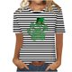 thumbnail image 1 of Camisetas Casuales de Mujer Nueva Moda Impresa Cuello Tripulado Manga Corta, Top Ligero para Diario Y Fiesta, 1 of 4