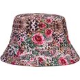 thumbnail image 6 of CoCopeaunts Women Bucket Hat Cotton Double-Side-Wear Reversible Sun Cap Summer Vacation Travel Beach Packable Fisherman Hat, 6 of 8