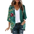 thumbnail image 2 of Vmvidoty Women Beach Cover Up Lightweight Floral Shrugs Summer Long Sleeve Open Front Cardigan Multicolor 2XL, 2 of 5