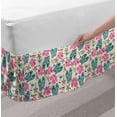 thumbnail image 2 of Tropical Bed Skirt, Summer Season Composition with Flip Flops Hibiscuses and Starfishes Sketch Design, Elastic Bedskirt Dust Ruffle Wrap Around for Bedding Decor, 4 Sizes, Multicolor, by Ambesonne, 2 of 2