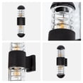 thumbnail image 5 of Aplique pared exterior, IP44, color negro, 10W, E27, 2 luces, 5 of 5