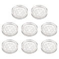 thumbnail image 1 of Unique Bargains 8pcs Round Rubber Furniture Caster Cups, Transparent (Fit for 1.4 - 2.2 Inch), 1 of 5