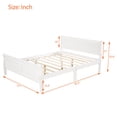 thumbnail image 7 of PAPROOS Full Size Bed Frame, Solid Wood Platform Bed with Strong Wooden Slats, Headboard and Footboard, Modern Full Bed Frame, No Box Spring Needed, White, 7 of 7