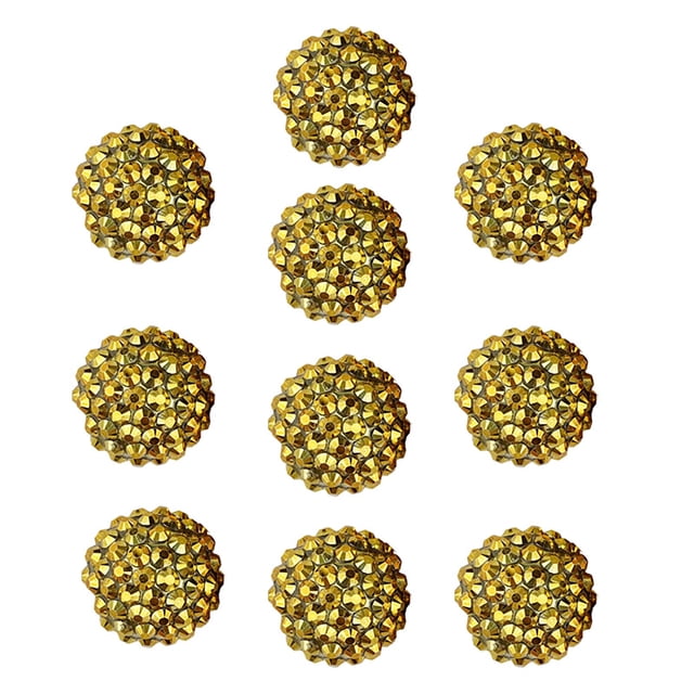 10 cuentas de 20 mm con agujeros grandes, brillantes, coloridas, para joyería, fabricación de joyas, bolígrafos, llaveros, collares, redondas y brillantes.