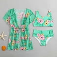 thumbnail image 2 of Piuwrlz Green Swimsuit Kids Girls Swimming Suit Two Piece Loose Swimwear Green Size 8T, 2 of 4
